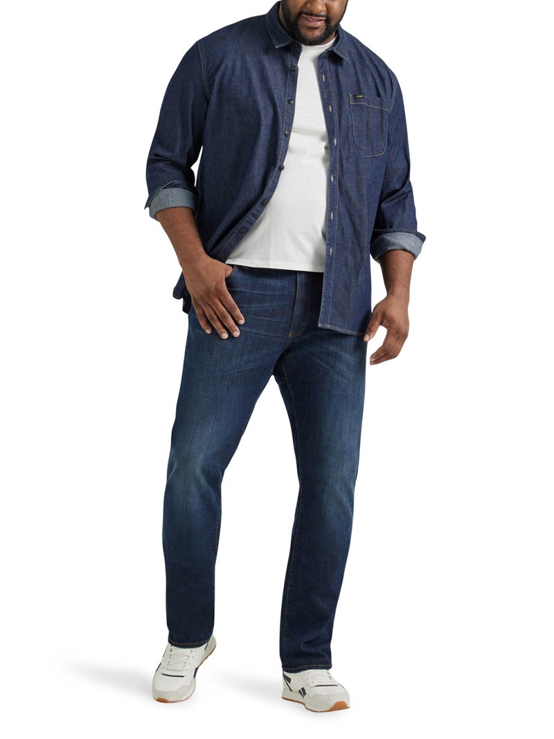 Lee Men's Big & Tall Extreme Motion Athletic Taper Jean Blue Strike 44W x 32L - Image 2